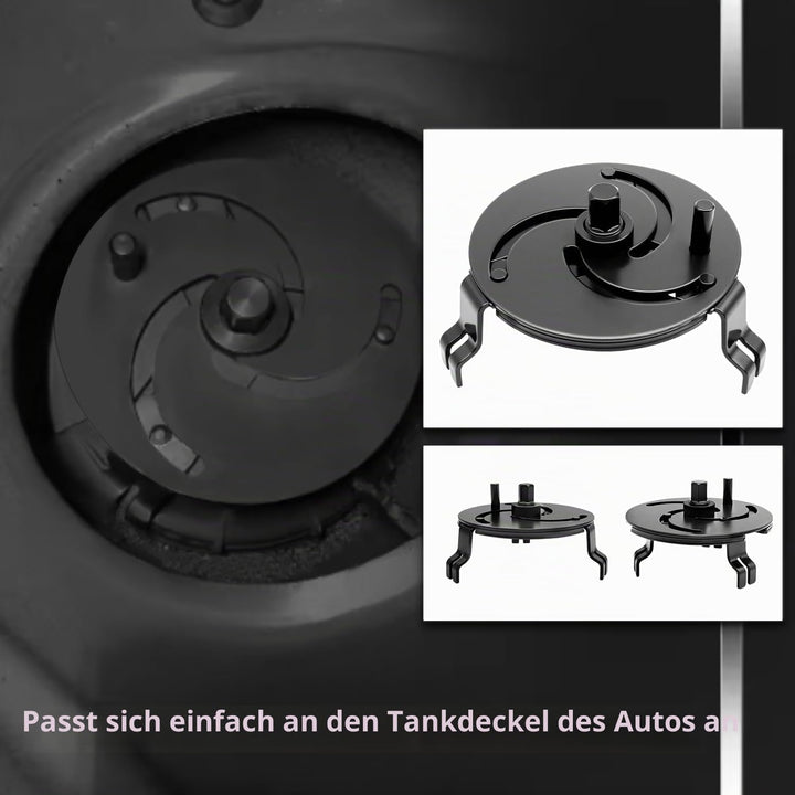 ZKTOOL Universeller Tankdeckelschlüssel, 3-Backen, verstellbarer Kraftstofftankdeckelschlüssel, Werk