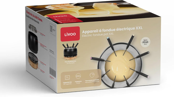 Livoo - XXL DOC339-2,5 l - 1200 W, ohne PFAS, 8 Personen