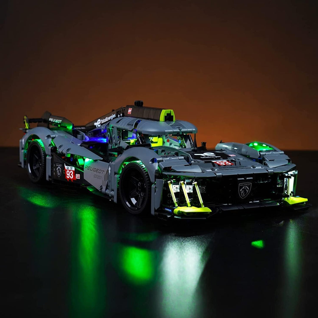 Led Licht Set für Lego 42156 Technic Peugeot 9X8 24H Le Mans Hybrid Hypercar (Kein Lego-Modell), Dek