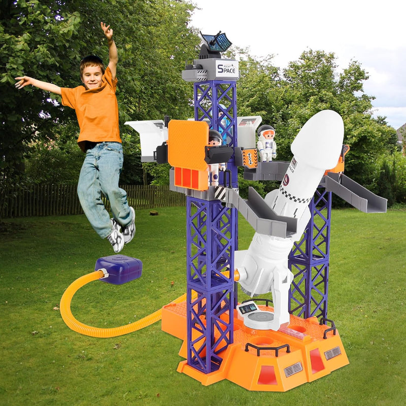 deAO Space Shuttle Rakete Spielzeug & Styropor Flugzeuge Spielzeug mit Sound, Licht, Rauch Funktion,