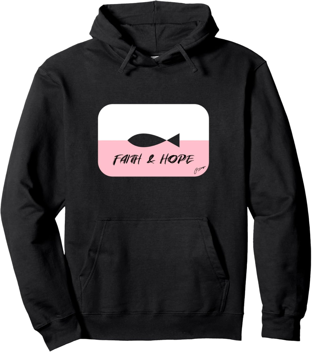 Modernes christliches Ichtus (Ichthys Ixoyc) Faith and Hope Pullover Hoodie
