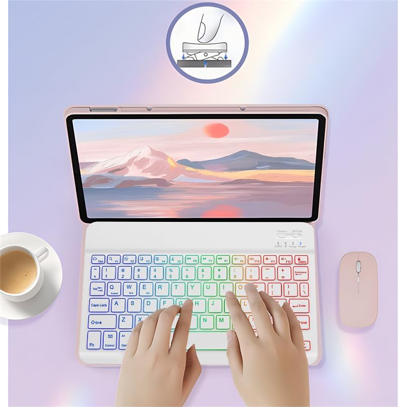 HLTOOP Tastatur Hülle für Lenovo Tab P11 (TB-J606) / P11 Plus 11 Zoll 2021 (TB-J616F/TB-J607), QWERT