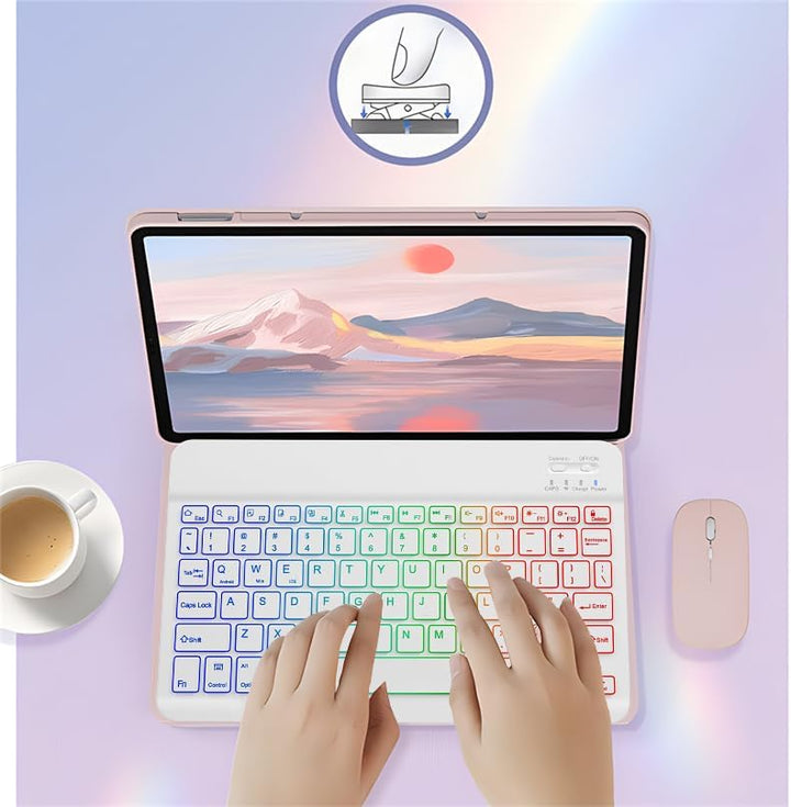 HLTOOP Tastatur Hülle für Lenovo Tab P11 (TB-J606) / P11 Plus 11 Zoll 2021 (TB-J616F/TB-J607), QWERT