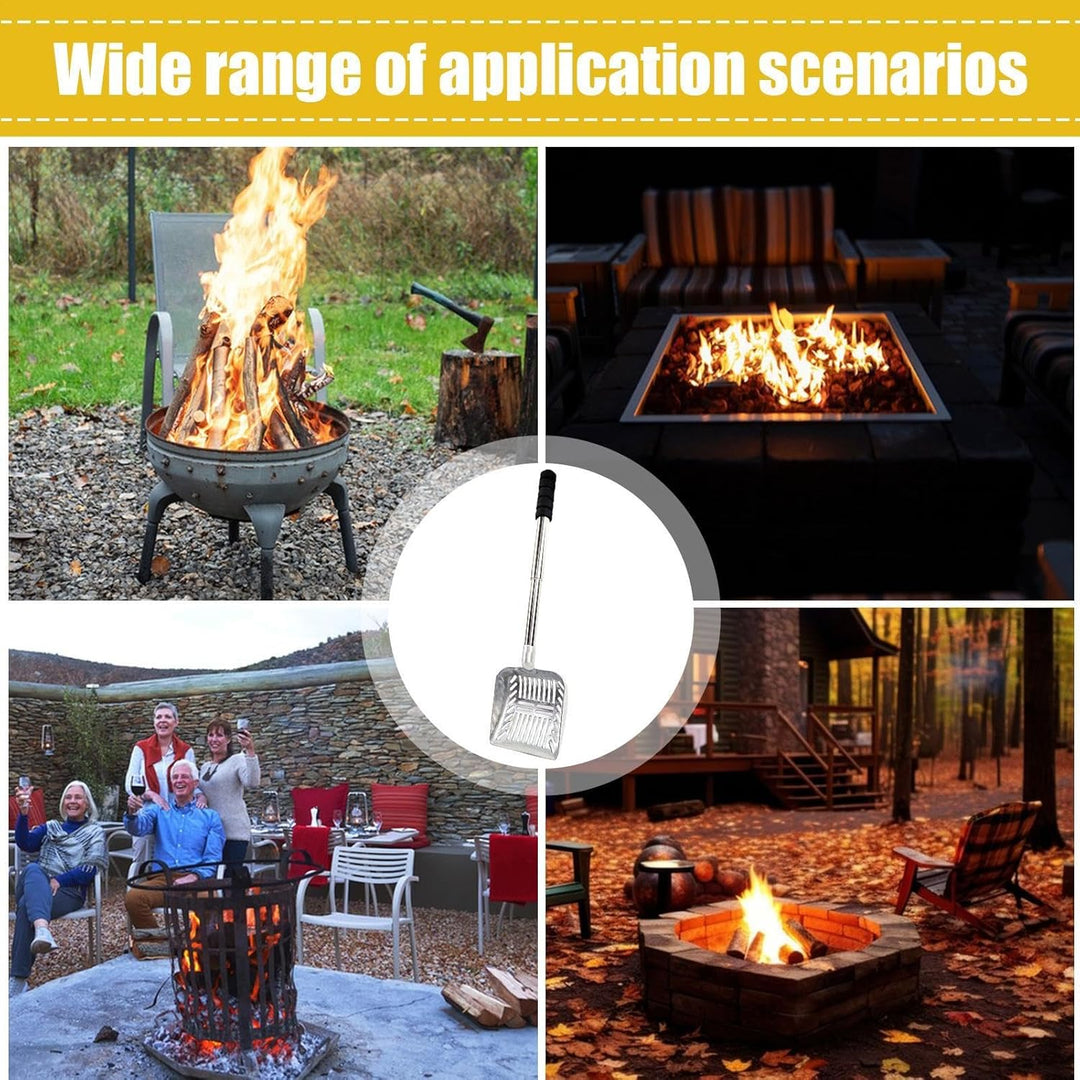 Ascheschaufel für Holzofen – Feuerstelle Aschesieb Aushöhlen | Edelstahl Holzkohleschaufel zum Trenn