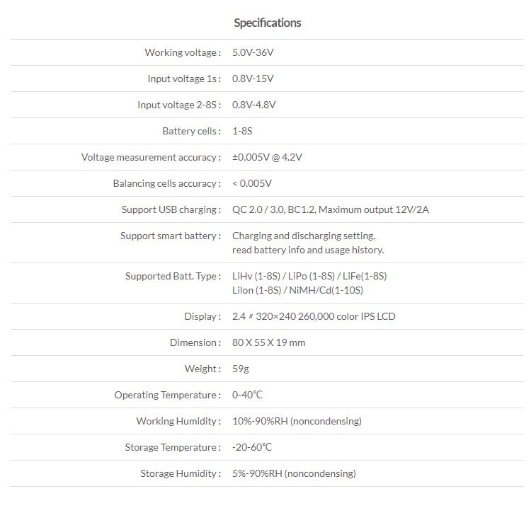 ISDT BG-8S Batterieanzeige Batterietester Akkutester Batterieprüfergerät für LiPo/Life/Li-ion/NiMH/N