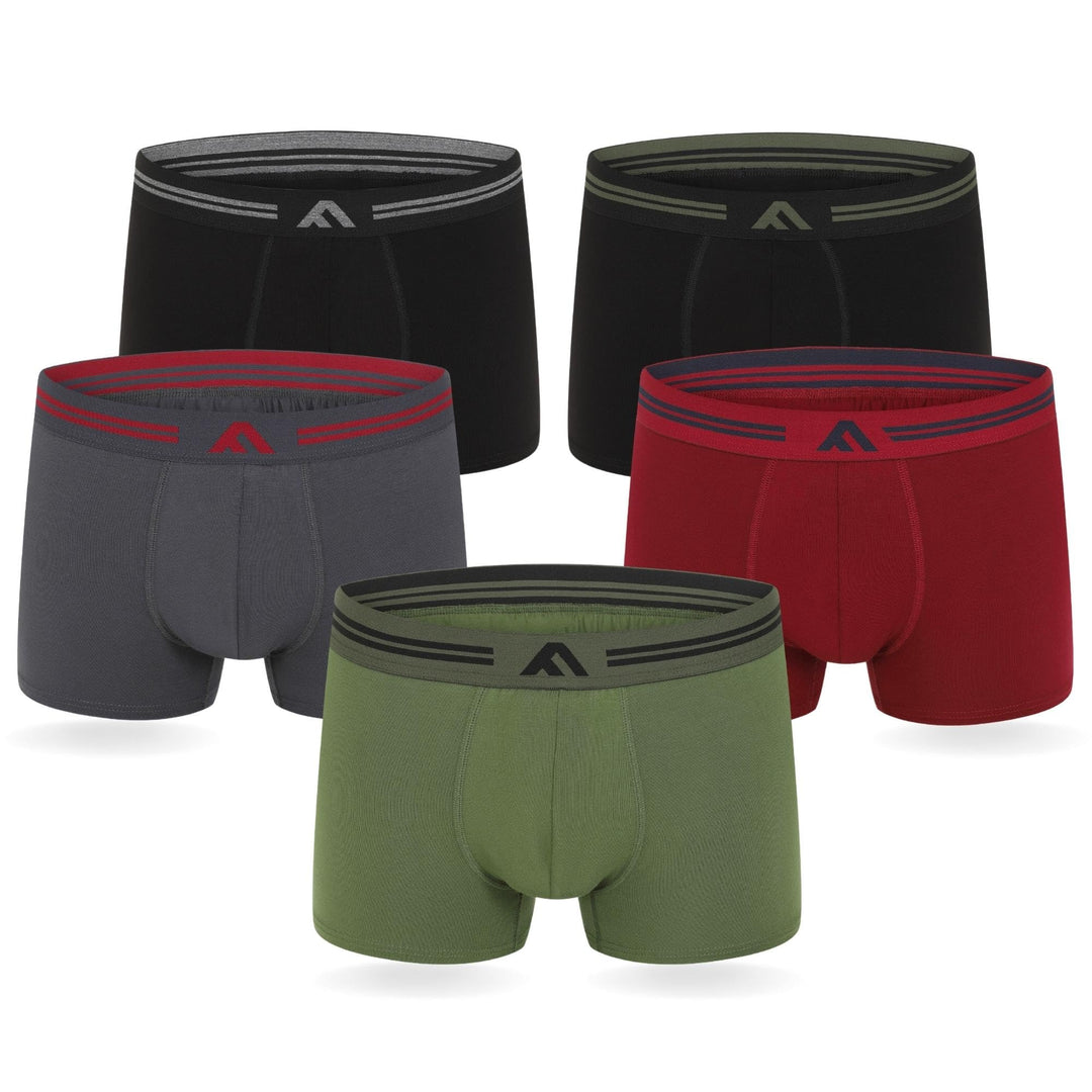 FM London 5er-Pack Bambus-Herren-Boxershorts mit Stretch-Fit-Design