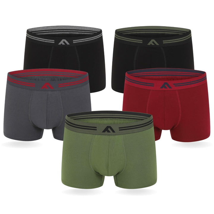 FM London 5er-Pack Bambus-Herren-Boxershorts mit Stretch-Fit-Design