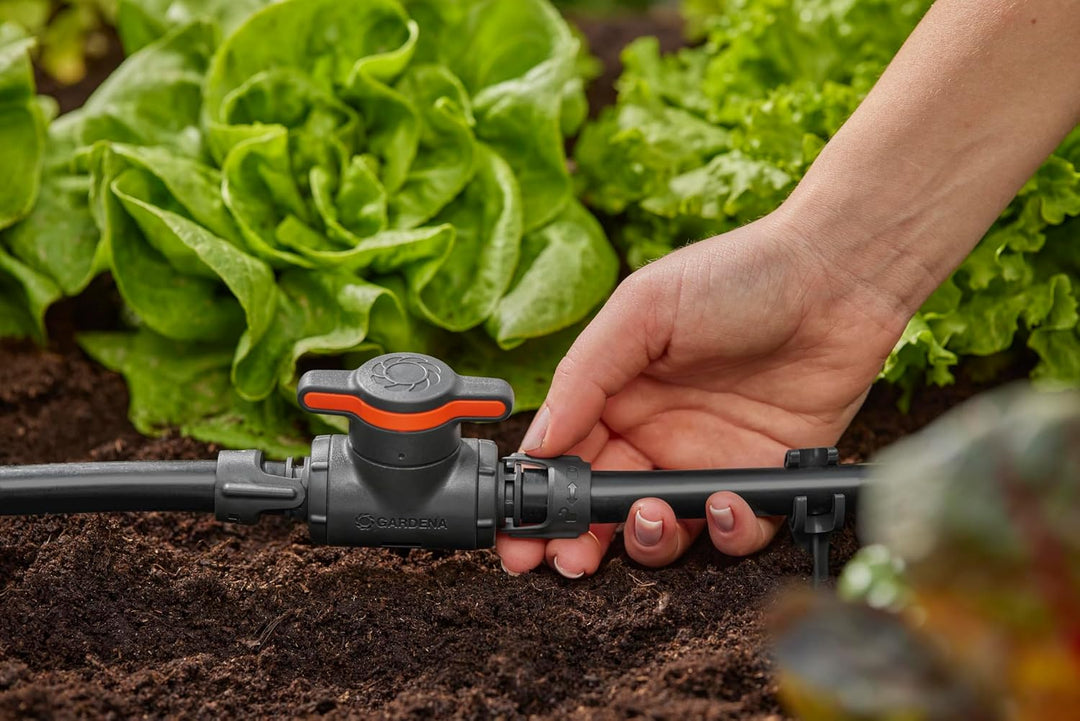 Gardena Micro-Drip-System Regulier- und Absperrventil 13 mm (1/2 Zoll): Einfache Rohrabsperrung und