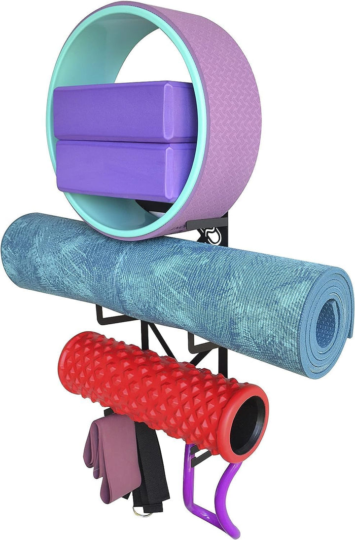 Wandhalterung für komplette Yoga- und Pilatesausrüstung, 100 % Kohlenstoffstahl