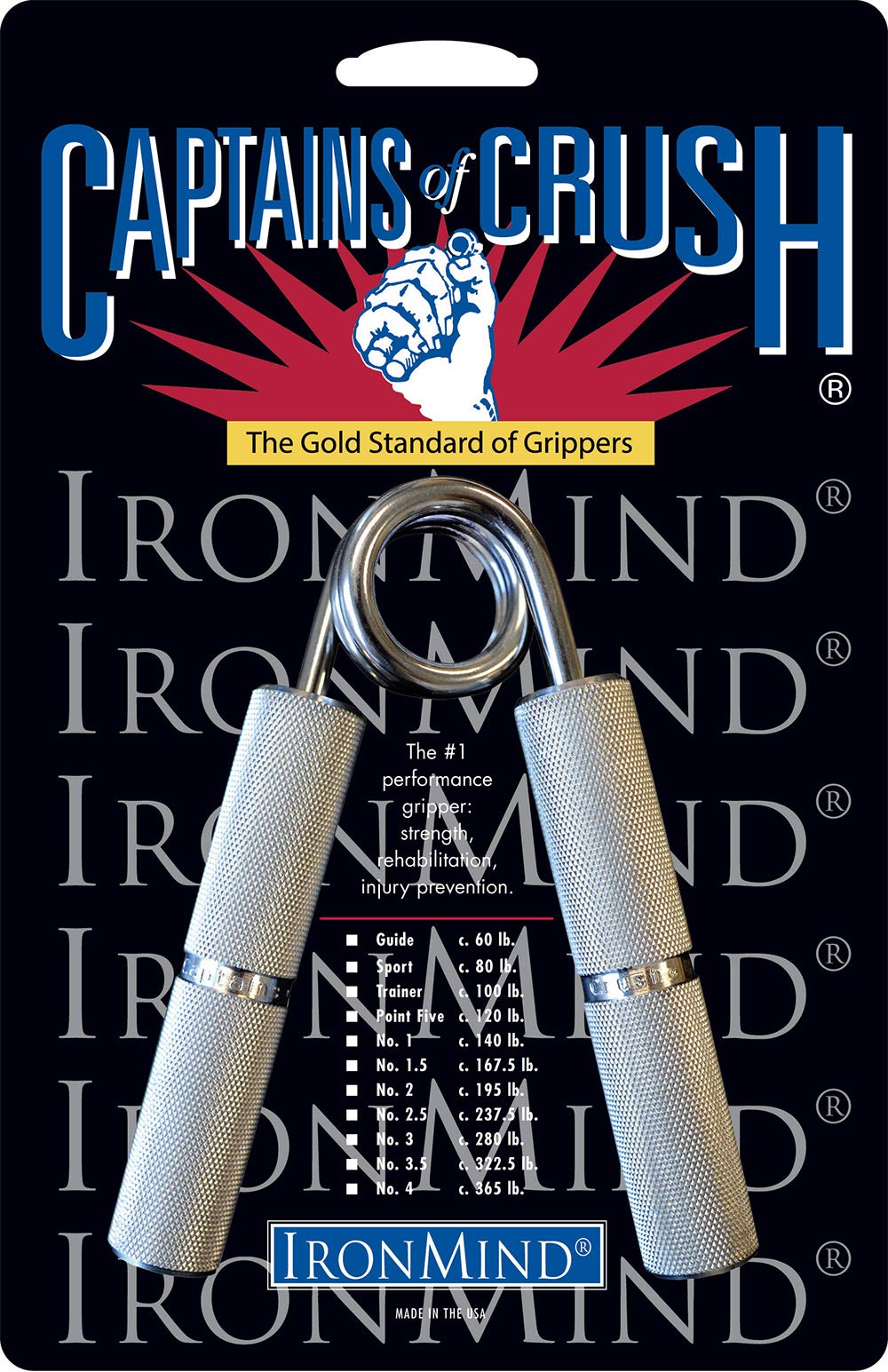 Ironmind Captains of Crush Hand Grippers Fitnessgerät, alle Grössen Gold, Gold