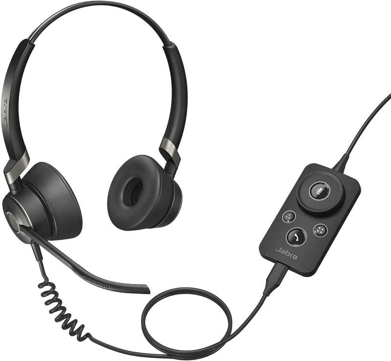 Jabra Engage 50 On-Ear Stereo Headset - Microsoft-zertifizierter digitaler Kopfhörer mit Kabel - pas