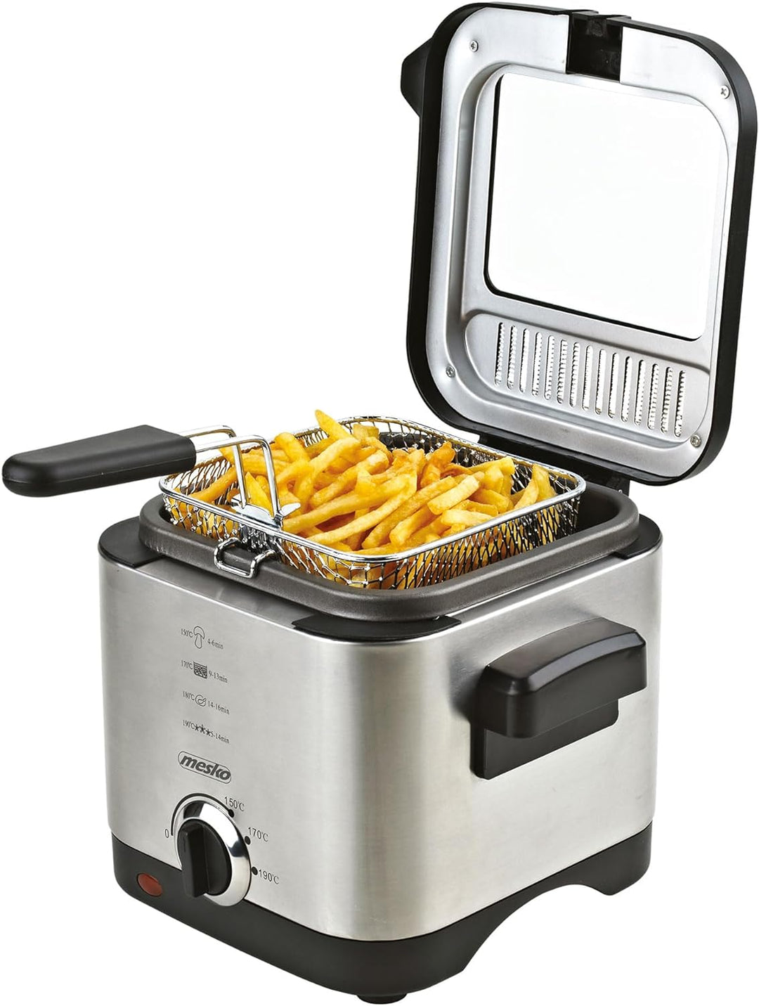 Adler MS 4910 Fritteuse, 900, Metall, Silber