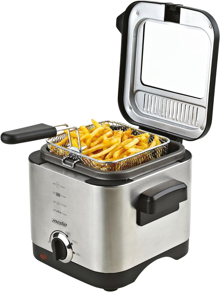 Adler MS 4910 Fritteuse, 900, Metall, Silber