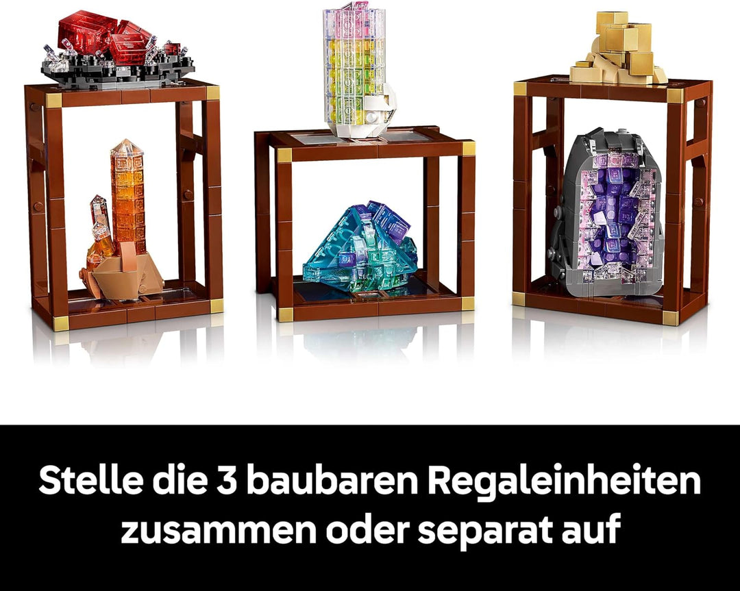 LEGO Ideas Mineraliensammlung - Set für Erwachsene - Modellbau mit Kristallelementen inkl. Amethyst,