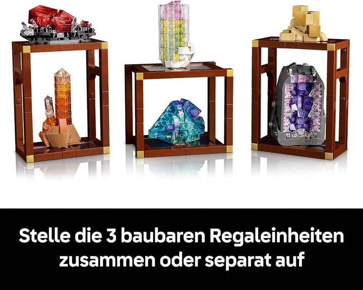 LEGO Ideas Mineraliensammlung - Set für Erwachsene - Modellbau mit Kristallelementen inkl. Amethyst,