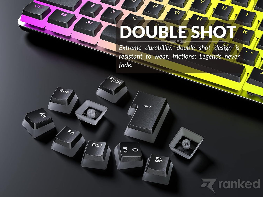 Ranked Pudding v2 PBT-Tastenkappen | 145 Double Shot Transluzent ANSI US- und ISO-Layout | OEM-Profi