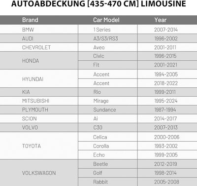 Favoto Autoabdeckung Vollgarage Auto Abdeckplane Staubdicht Wasserdicht Autohülle Autoplane Car Cove