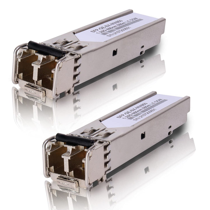 2 Stück 1,25G 850nm Multimode SFP LC Transceiver Glasfasermodul 550 Meter 1000Base-SX LC MMF für Cis