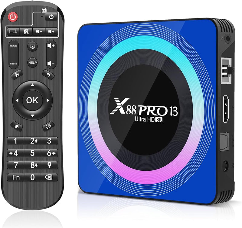 Android 12.0 TV Box,X12 4GB RAM 32GB ROM RK3318 Quad-Core 64bit Cortex-A53 Support 2.4/5.0GHz dual-B