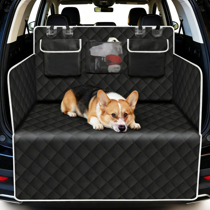 Kofferraum Schutzmatte mit 3 Taschen, 103x180cm Hundebox Auto Kofferraum Hundeschutz, Kofferraummatt