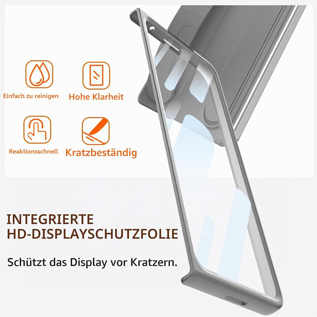 NINKI Kompatibel mit Samsung Galaxy Z Fold 4 Ständer Hülle mit eingebautem Displayschutz Samsung Z f