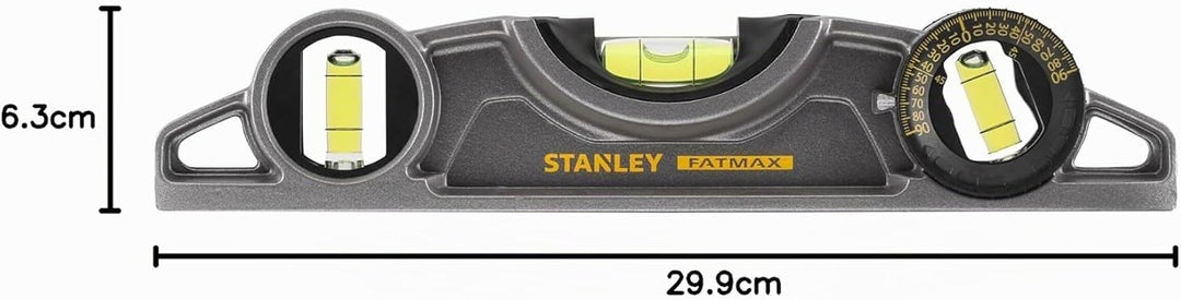 Stanley FatMax Pro Torpedo-Wasserwaage, Aluminium (magnetisch, 25 cm Länge, horizontale/vertikale/45