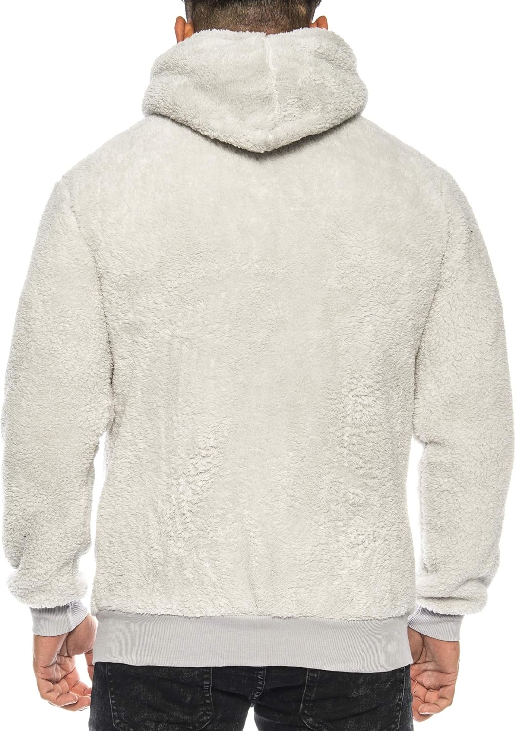 Raff &Taff Herren Kapuzenjacke Teddy Fleece Plüschjacke mit Kapuze Casuale Zip Hoodie Cardigan mit K