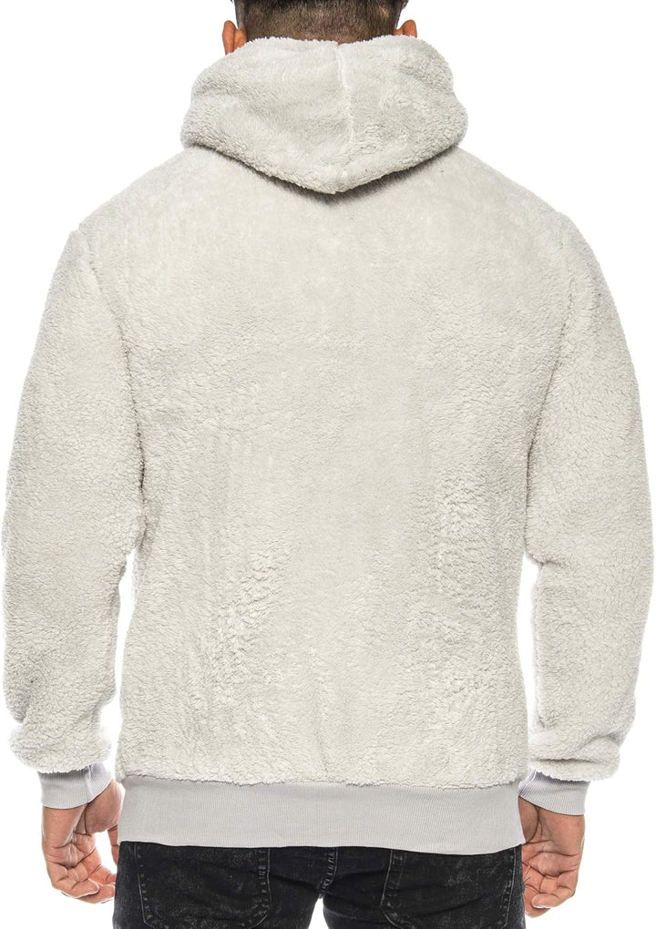 Raff &Taff Herren Kapuzenjacke Teddy Fleece Plüschjacke mit Kapuze Casuale Zip Hoodie Cardigan mit K