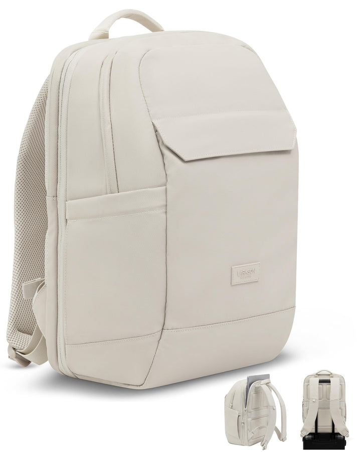 LARKSON Business Laptop Rucksack Herren Beige - Bjarne Small - Kleiner Arbeitsrucksack mit 16 Zoll L