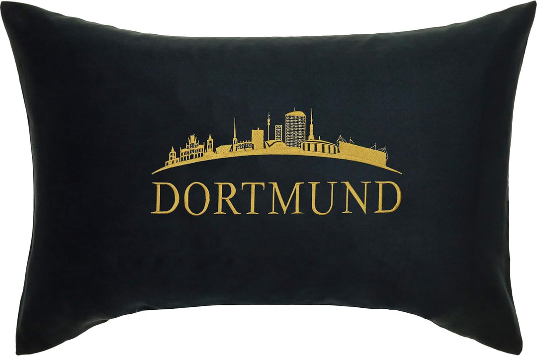Skyline Dortmund Kissen mit Bezug & Motiv 40x60cm Stadt/City Deutschland Geschenk Souvenir Wohnzimme