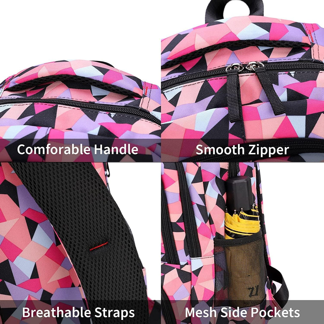 IvyH Schulrucksack Mädchen Teenager, Kinderrucksack mit Lunch-Taschen Bleistift Etui Rucksäcke Jugen