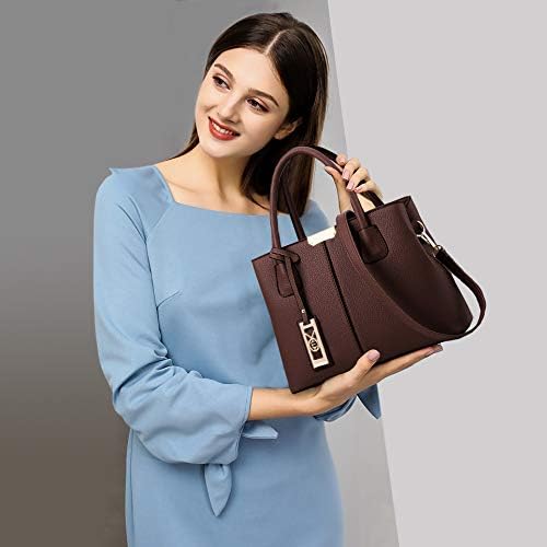 COCIFER Geldbörsen und Handtaschen für Damen, Schultertasche, Tragegriff, Satchel D Kaffee, D Kaffee