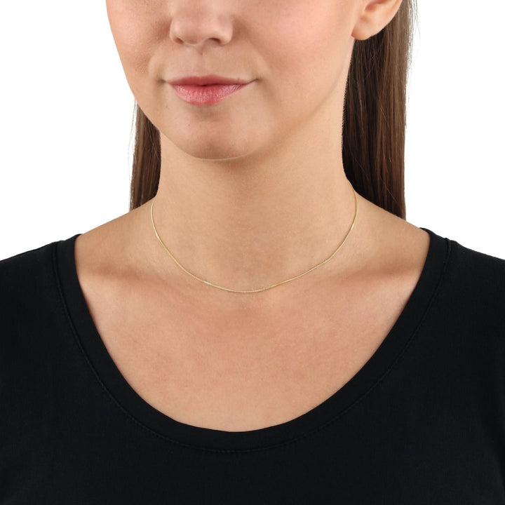 Amor Collier Damen Halsschmuck, 35+3 cm, Gold, Kommt in Schmuck Geschenk Box, 2014583