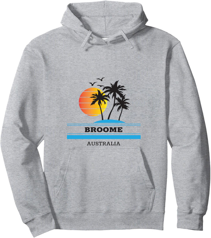 Vintage Broome Original Australia Beach Palme Neuheit Pullover Hoodie