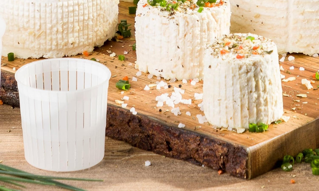 AlcoFermBrew 50 x Käseform 5x5cm - 100g - Ricotta – Käseformen | Korb | Käseherstellung | Lab