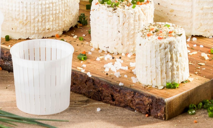 AlcoFermBrew 50 x Käseform 5x5cm - 100g - Ricotta – Käseformen | Korb | Käseherstellung | Lab