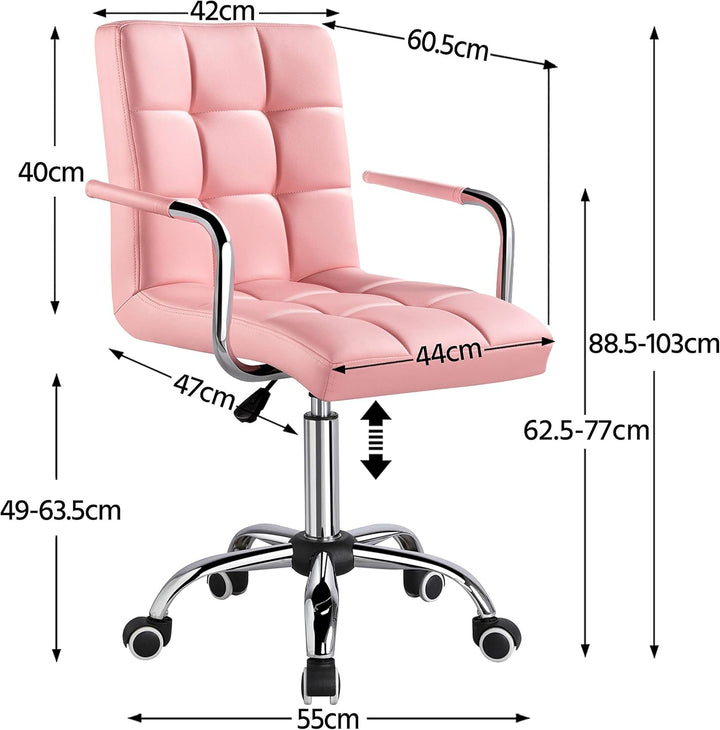 Yaheetech Bürostuhl ergonomischer Schreibtischstuhl Drehstuhl Drehocker Arbeitshocker mit abnehmbare