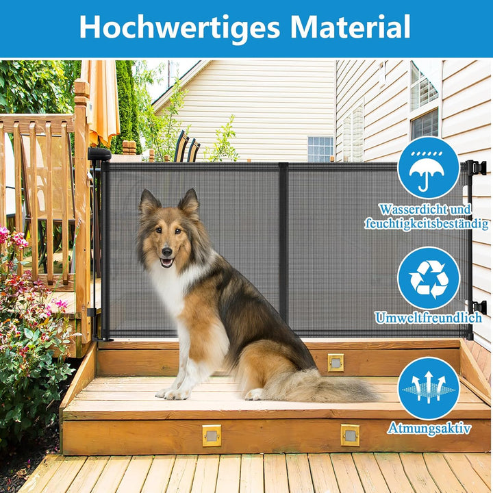 Treppenschutzgitter Ausziehbare für Babys,0-140cm,83cm Hoch Baby Absperrgitter Treppenschutzrollo,Ei