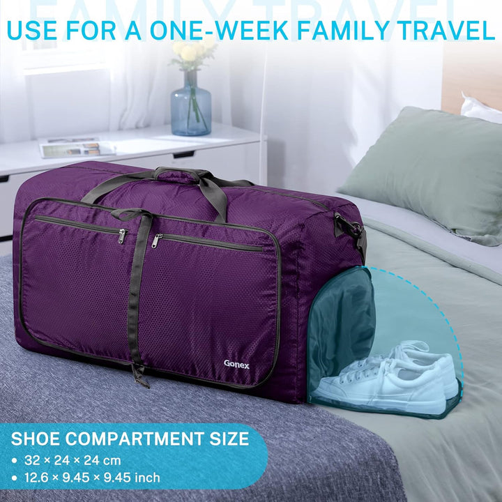 Gonex Faltbares Reisegepäck Leicht 40/60/80/100/150L Grosse Reisetasche Sporttasche für Reise Gym Ur
