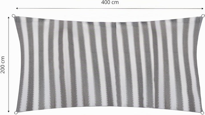 Lumaland Sonnensegel Rechteckig 2 x 4 Meter | Wetterbeständiger Sonnenschutz inkl. Befestigungsseile
