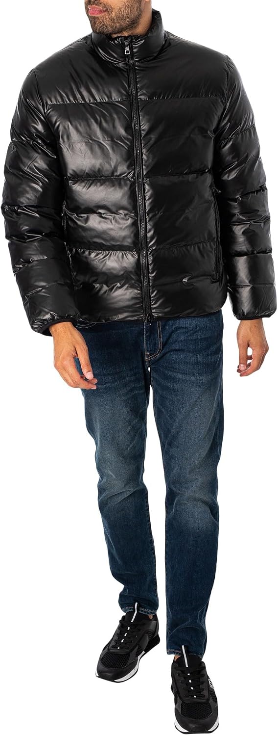 EA7 Gewebte Bomberjacke für Herren, Schwarz XXL Schwarz, XXL Schwarz