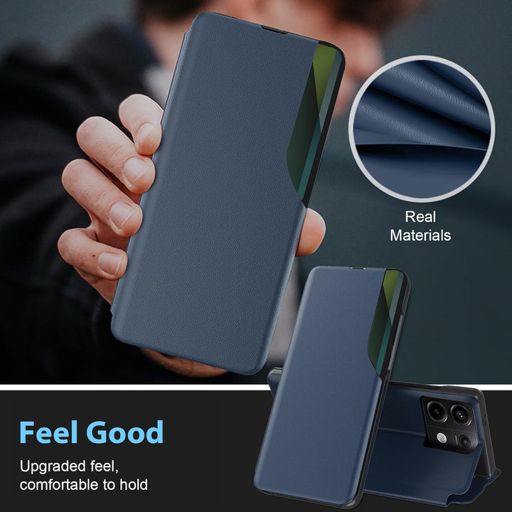 Handyhülle für Xiaomi Redmi Note 13 Pro Hülle Clear View Klappbar Leder Flip Hülle Redmi Note 13 Pro