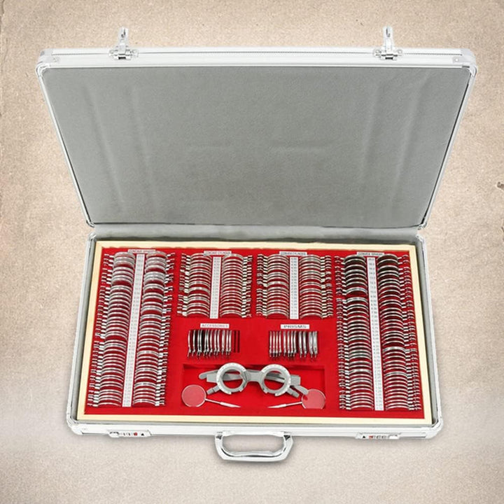 266Pcs Metal Optometry Optical Trial Lens Set Optometrie Metallrand Linse Testlinsen Frame Alukoffer