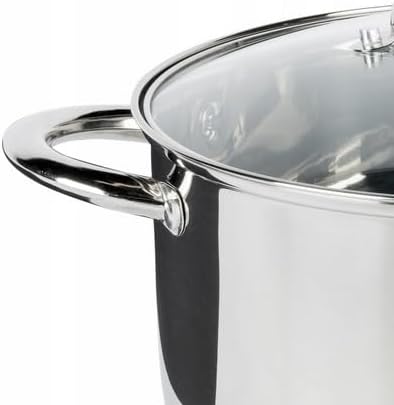 Edelstahl Kochtopf 20cm mit Glasdeckel Topf Suppentopf Universaltopf Induktion 3L