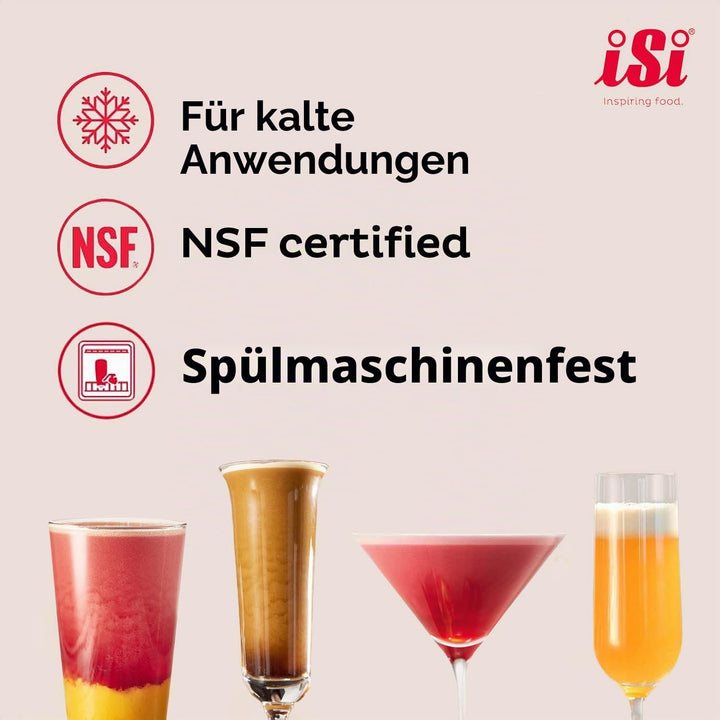 iSi 1790 Nitro Kaffeebereiter Edelstahl Rostfrei, 1 L, Kalt gebrühter Kaffee mit Stickstoff veredelt
