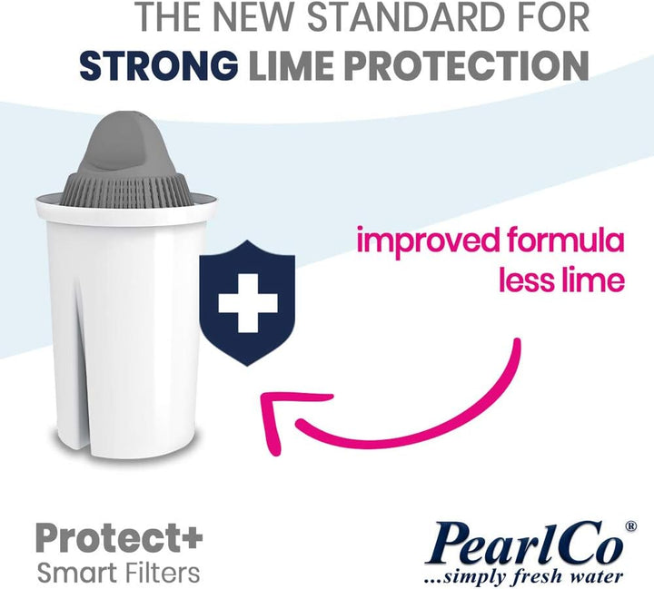 PearlCo - Protect+ classic Pack 12 Filterkartuschen für sehr hartes Wasser - passt zu Brita Classic