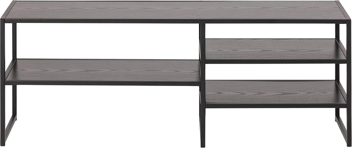 AC Design Furniture Jörn Asymmetrisches TV-Tisch mit 3 Ablagen, H: 46 x B: 120 x T: 33 cm, Schwarz E