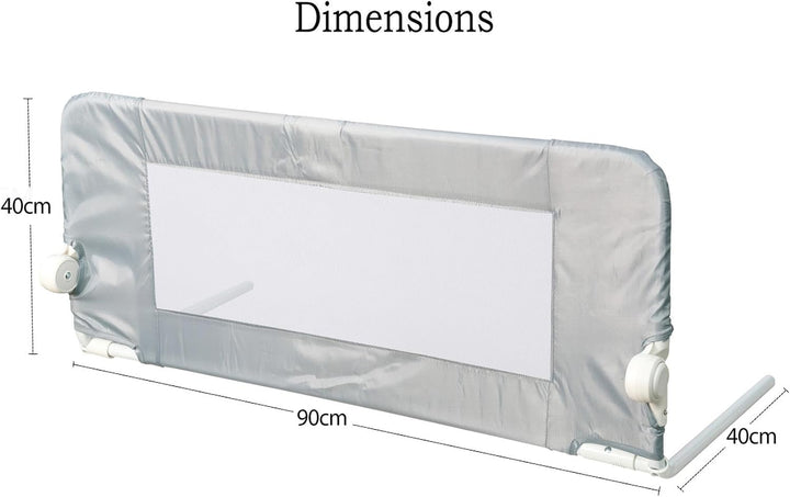 Safetots Bettgitter Weiss, 90cm breit x 40cm hoch, Bettschutzgitter für Kleinkinder zur Sicherheit,