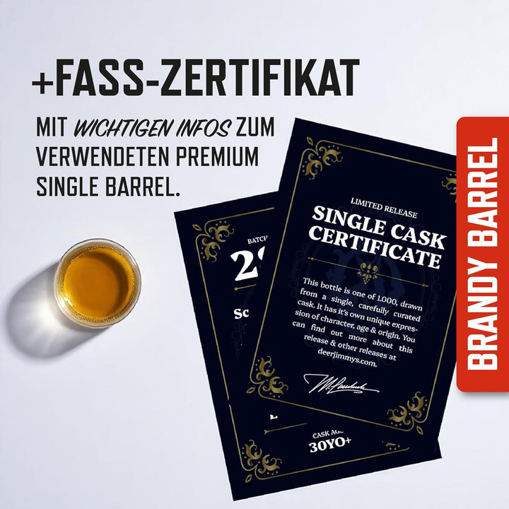 Deer Jimmy's® DIY Brandy Geschenkset – Brandy selbst Machen mit französischem Premium-Eichenholz aus