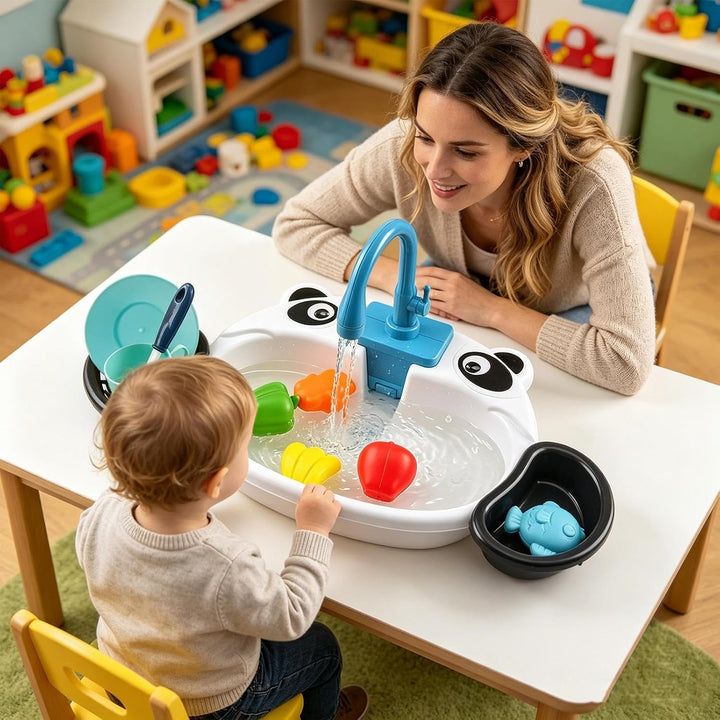 Generisch Kinder-Waschbecken mit fliessendem Wasser Küchen-Rollenspielzeug | Wasserspüle Für Mädchen